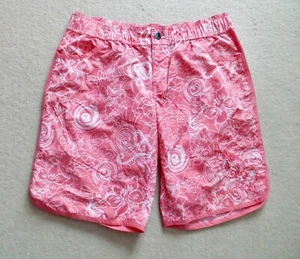 Pantalones cortos de baño florales rosa y blanco para dama - talla XL - extra grandes - Imagen 1 de 3