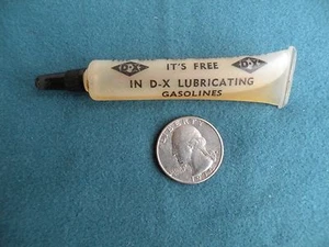Tubo de muestra vintage de aceite lubricante DX GASOLINA - Imagen 1 de 3