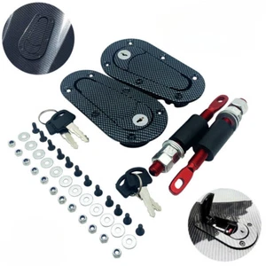 Quick Release Hood Pin Locking Latch Kit CARBON FIBER - Universal ^ - Picture 1 of 6