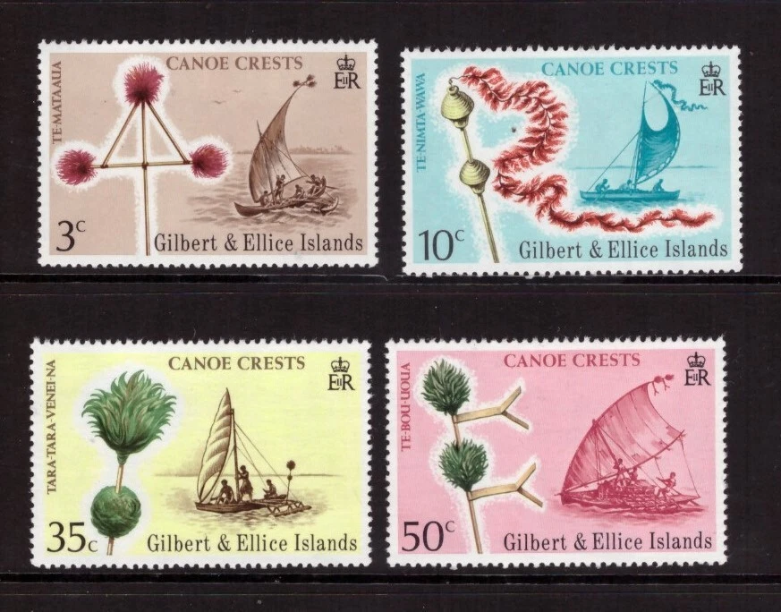 Gilbert & Ellice Islands 1974 Canoe Boats set MNH mint stamps — 第 1/1 张图片