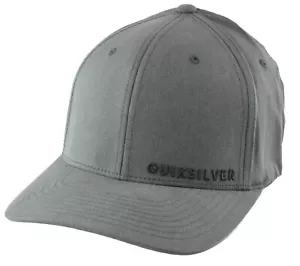Sombrero Quiksilver Surf Estilo Sidestay Logo Gris Carbón y Negro Flex FIt - Imagen 1 de 8