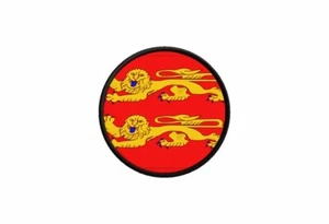 Patch ecusson drapeau normandie normand imprime thermocollant rond cocarde - Picture 1 of 1