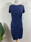 London Times Womens Blue Sheath Dress, Size 10