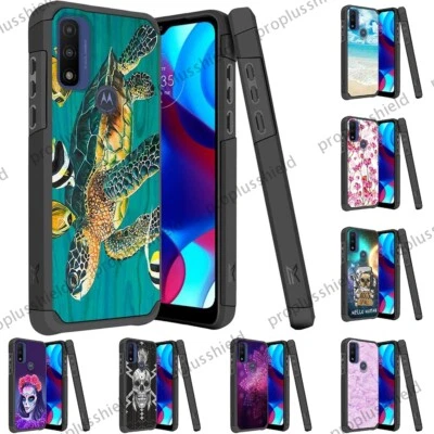 Funda a prueba de golpes de doble capa resistente pura para Moto G Power 2022 + vidrio templado y2 Foto 1 de 4