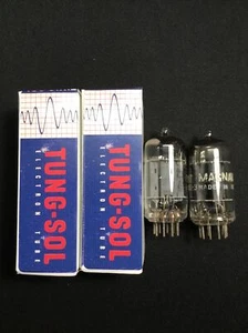 Matched PAIR TUNG-SOL 12AX7 Vintage AUDIO Amp VACUUM TUBES Tested USA 5.3688-D - Picture 1 of 4