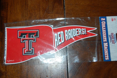Texas Tech Red Raiders (2) Pennant Magnet 2000-Present Primary Logo College Cover