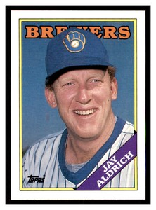 1988 Topps #616 JAY ALDRICH Milwaukee Brewers ~D7C