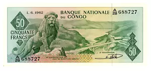 Congo Democratic Rep … P-5a … 50 Francs … 1962 … Gem *UNC*🤩 - Picture 1 of 2