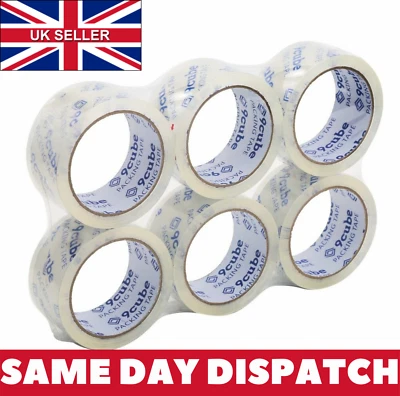 CRYSTAL CLEAR Sellotape Strong Packing Parcel Box Packaging Sticky Tape