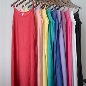 Women Cotton Silk Camisole Full Slips Loose Under Slip Dress Petticoat Dresses - Afbeelding 1 van 22
