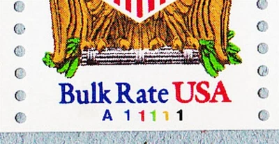 PNC7 US 2602 10c E & S A11111 Broken Yellow "1" Constant Plate Variety MNH F-VF - Image 1 of 2