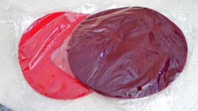 Boinas 100% Lana 1 Rojo 1 Borgoña ELECCIÓN DE COLOR 11" Diamante 5.5" Cntr NUEVAS en Paquete Foto 1 de 3