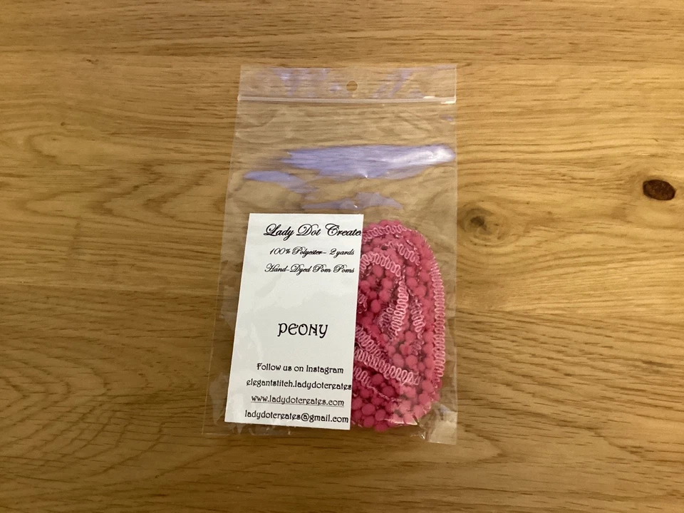 Peony Hand Dyed Pom Pom Trim By Lady Dot Creates - Image 1 of 1
