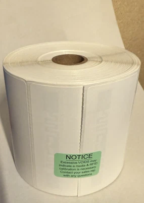 4"x2" UHF RFID Labels Avery AD-229r6 Monza R6 1" Core 1000/Roll Zebra 1500T Alt - Image 1 of 4