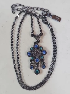 Beautiful 1928 Crystal Lavalier Pendant Necklace - Picture 1 of 7