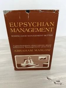 1973 Eupsychian Management by Abraham H. Maslow  14th Printing Hardcover - Foto 1 di 5