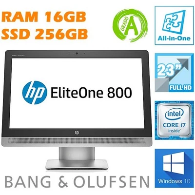 Pc Computer Desktop Aio All In One Hp 800 G2 23" I7 6700 16gb Nvm Ricondizionato - Immagine 1 di 4