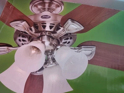 NOS Hunter Westminster 5 Min Ceiling Fan 21422 Brushed Nickel with 52" Blades  - Image 1 of 4