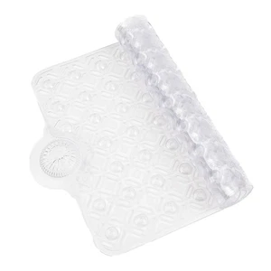 Alfombra de bañera antideslizante, con recogedor de pelo extraíble, 35" x 15", alfombrilla de ducha con su... - Imagen 1 de 6