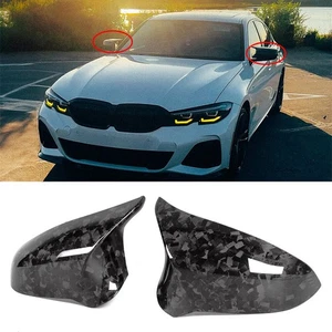 Tapa de cubierta de espejo de fibra de carbono seca forjada adicional para BMW M3 F80 M4 F82 2015-2019 - Imagen 1 de 7
