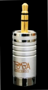 Silver color 2pcs TROMBA  3.5mm headphone jack plug connector - Picture 1 of 1