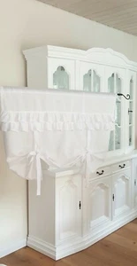 Raffrollo Landhaus Gardine Scheibengardine Rollo 60/80/100/120-180cm Shabby weiß - Bild 1 von 5
