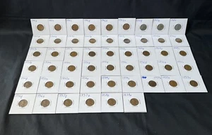 Centavo Lincoln Wheat 1941 P,D,S-1958 P,D (bueno - muy fino) 51 monedas - Imagen 1 de 5