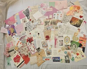 Vtg-Mod Valentine's Day Love Theme Ephemera Junk Journal Scrapbook Craft Pack 2A - Picture 1 of 19