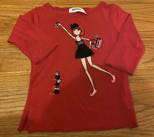 Sonia Rykiel Enfant Girls Fuschia Tshirt With Logo Size 4 - Picture 1 of 3