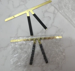 Satin Smooth Brows New Set of 2 Brow Rulers Gold & Black - Picture 1 of 7