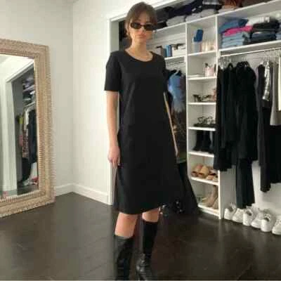 Raquel Allegra Cotton Knit Shift Dress Black Size 1 - Image 1 of 4