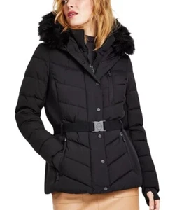 Abrigo de piel sintética para mujer Michael Michael Kors negro S - Imagen 1 de 3