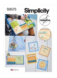 SIMPLICITY 9575 FIDGET PAGES Sewing Pattern Includes QUILT PENCIL CASE KEY FOB - Picture 1 of 7