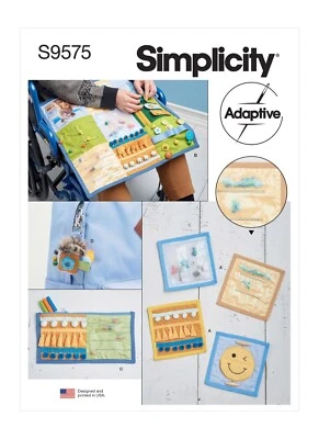 SIMPLICITY 9575 FIDGET PAGES Sewing Pattern Includes QUILT PENCIL CASE KEY FOB - Image 1 of 4