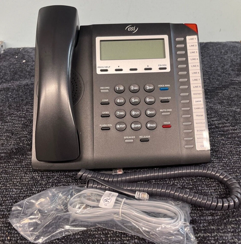 ESI 40 SBP Digital 40D Display Black ESI-DEX Business Phone 900 Series 5000-0592 - Image 1 of 1