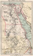 The lower Nile and Nubia. Egypt. Red Sea. BARTHOLOMEW 1886 old antique map