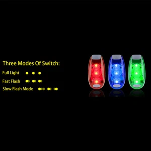 3LED Night Safety Light Clip On Strobe Running Lights For Cycling Warning - Picture 1 of 13