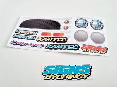 MINI DECAL SHEET Kamtec Grill Lights Mardave Lexan ABS RC bodyshell stickers