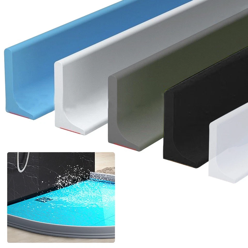 Premium Silicone Seal Strip for Bathroom Water Barrier for Dry & Wet Separation - Image 1 of 4