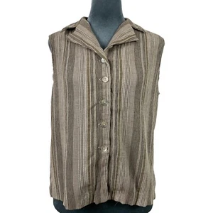 Vintage 90s Womens Medium Ship N Shore Striped Sleeveless Top Union Made USA - Picture 1 of 6