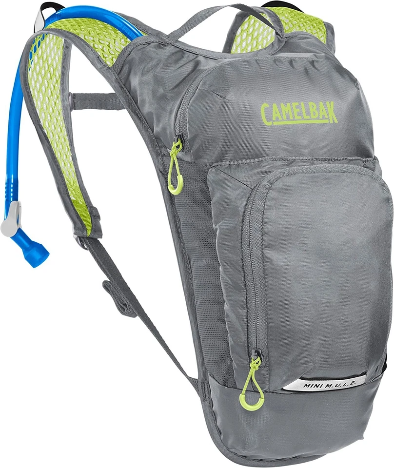 Camelbak Kids Mini Mule 50oz. Hydration Backpack Metal Grey/Green MTB Bike