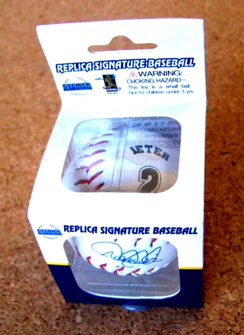 Derek Jeter mini baseball ball facsimile signed / autographed New York Yankees Cover