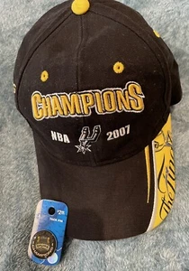 San Antonio Spurs adidas 2007 NBA Champions Official Locker Room Cap W/ Hat Pin - Picture 1 of 6