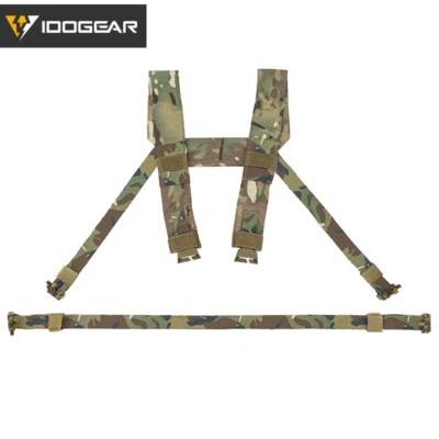IDOGEAR Tactical Fat Strap Shoulder Strap & Back Strap H Harness Chest Rig Camo - Image 1 of 4
