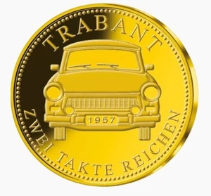30 Jahre DDR Trabant Münze ~ Gedenkprägung ~ 1958 - 1991 - Bild 1 von 2