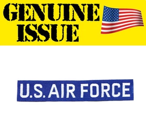 US AIR FORCE BLUE NAME TAB PATCH VINTAGE VIETNAM 70 USAF woven tape military TAG - Picture 1 of 3