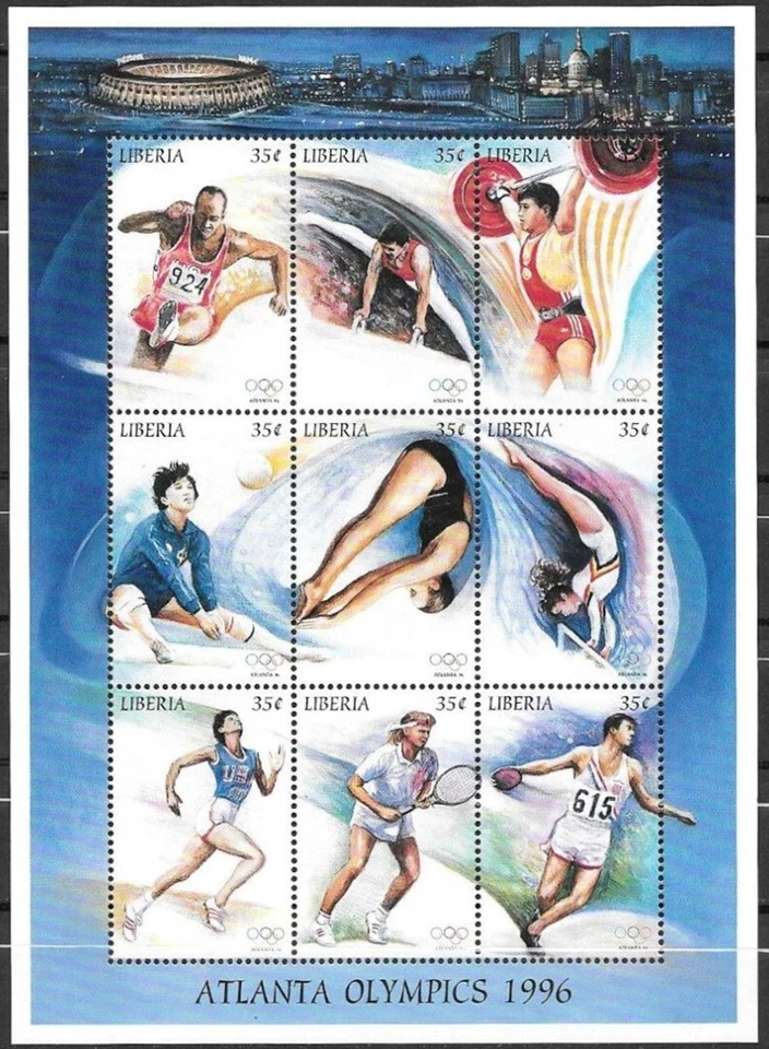 Liberia Año 1996 Juegos Olímpicos Atlanta Set Como Nuevo Nunca Bisagras (**) Foto 1 de 1