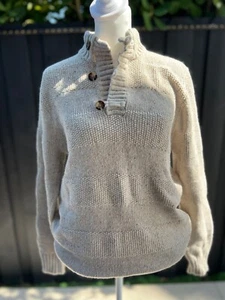 Cat & Jack junior boy gently used cream colored preppy pullover knitted sweater - Picture 1 of 5