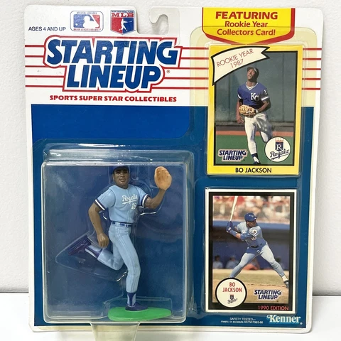 Bo Jackson Starting Lineup 1990 Rookie Year Collectors Cards Baseball KC Royals Cover