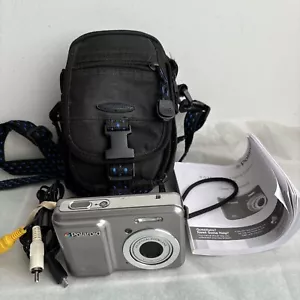 Polaroid i835 Silver Digital Camera Parts Only Not Working 8 MP Manual Bag - Picture 1 of 8